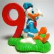 Donald Duck sitting Number 9 Disney PVC figure - 0