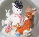 Winnie the Pooh and snowman musical snowglobe - 2