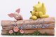 'Truncated Conversation' - Winnie the Pooh and Piglet on log figurine (Jim Shore Disney Traditions)